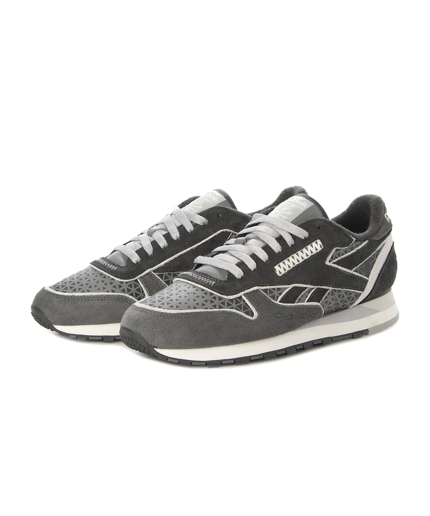 Унисекс кожаные кроссовки CLASSIC LEATHER Reebok серые — фото 3