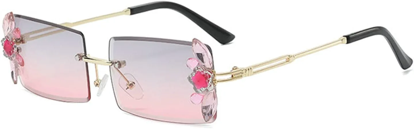 

Женские солнцезащитные очки Helena Small Square с кристаллами, винтажные, из сплава, с градиентным переходом цвета, в стиле ретро, ​​панк, хип-хоп, Grey Pink