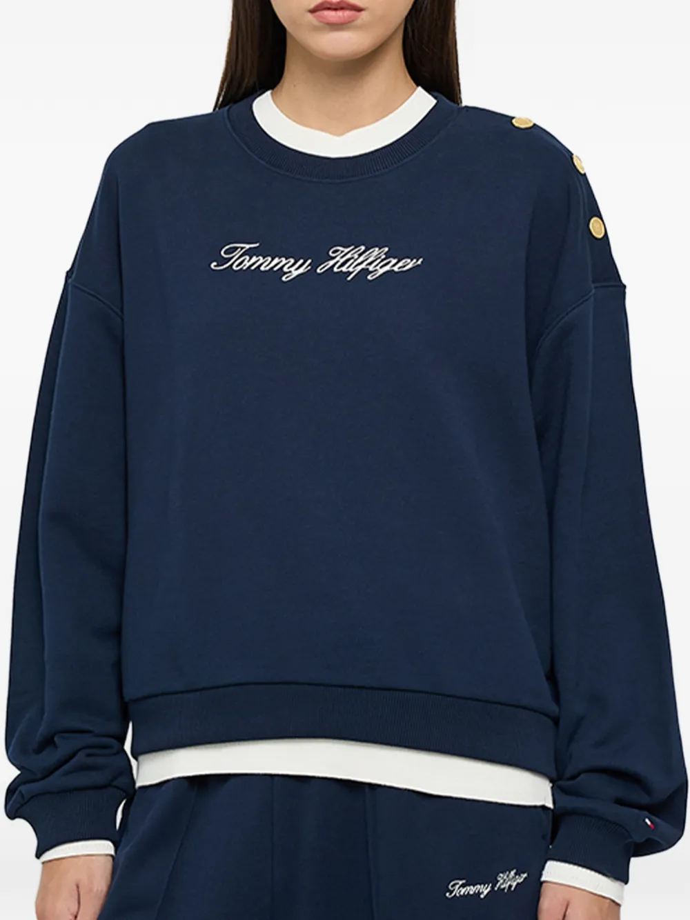 

Свитшот с декоративными пуговицами Tommy Hilfiger, синий