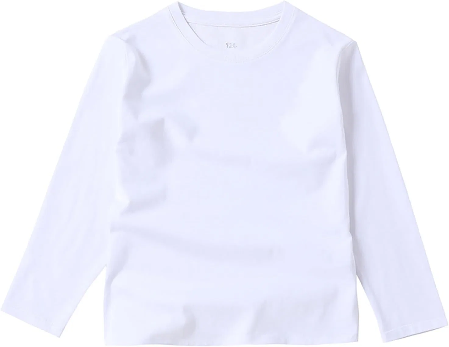 Детская футболка с длинным рукавом, слим, хлопок, Generic, White