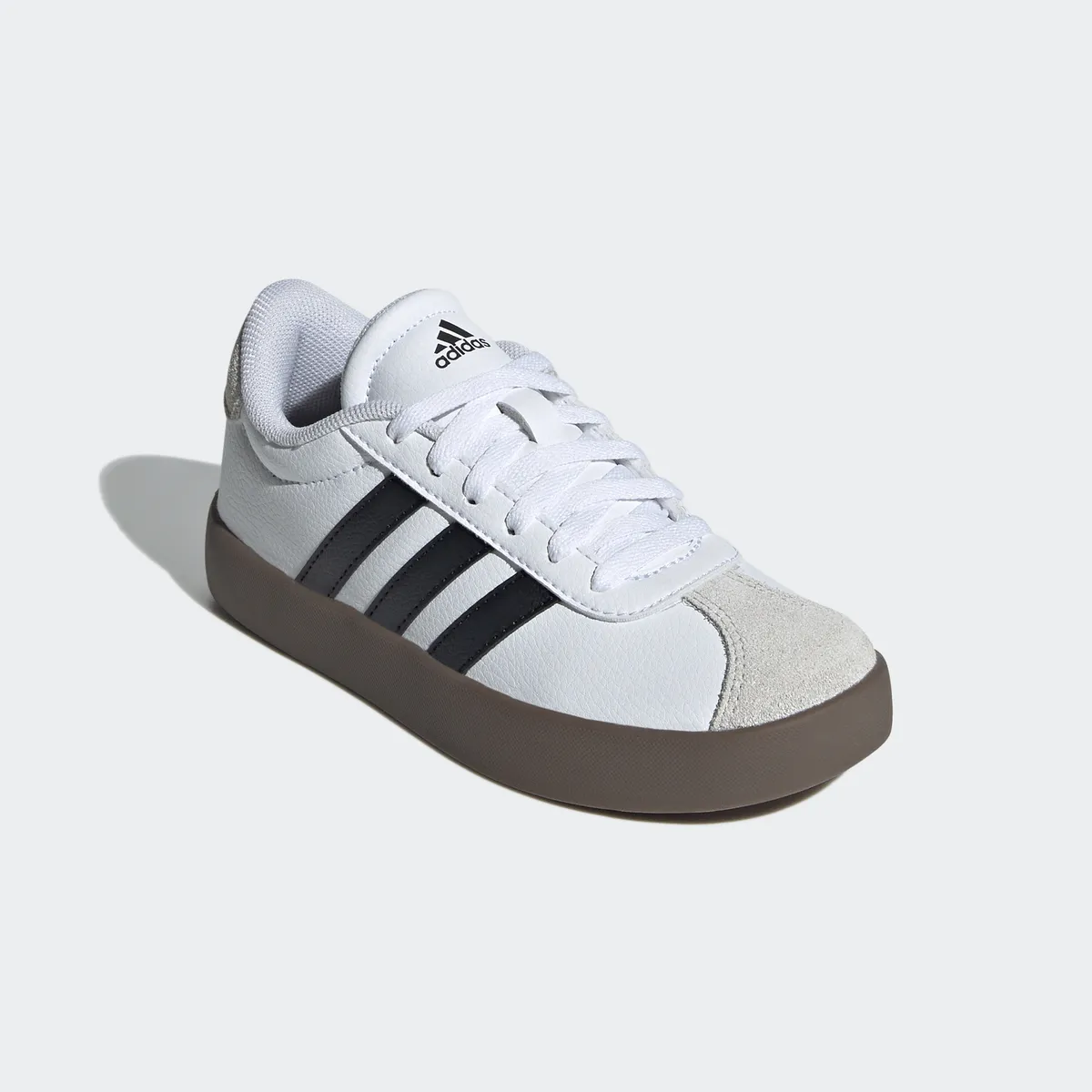

Кроссовки Adidas Sportswear "VL COURT 3.0 KIDS", вдохновленные дизайном Adidas Samba, цвет Cloud White / Core Black / Grey One