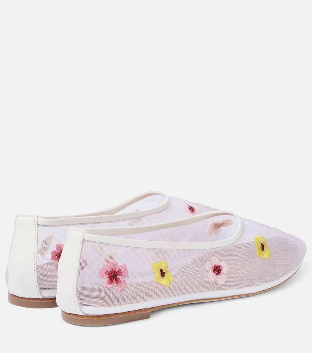 Балетки Alba с цветочным сетчатым узором Staud, Blossom Floral Mesh — фото 2