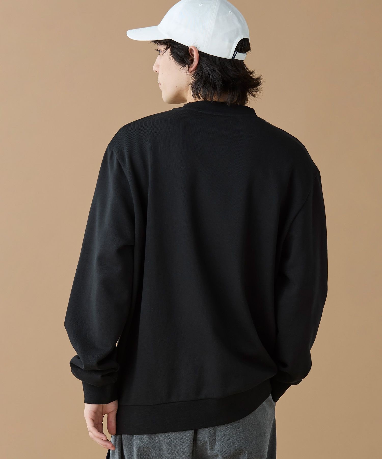 Обычная толстовка с круглым вырезом LACOSTE, Black — фото 4