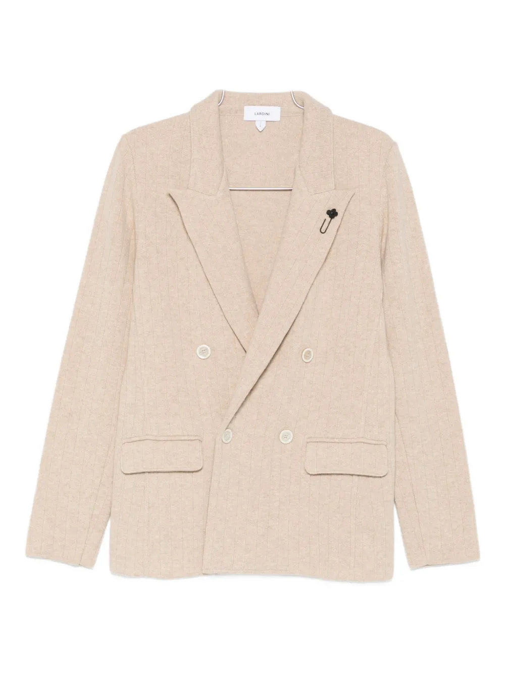 

Двубортный фактурный жакет Lardini, нейтральный