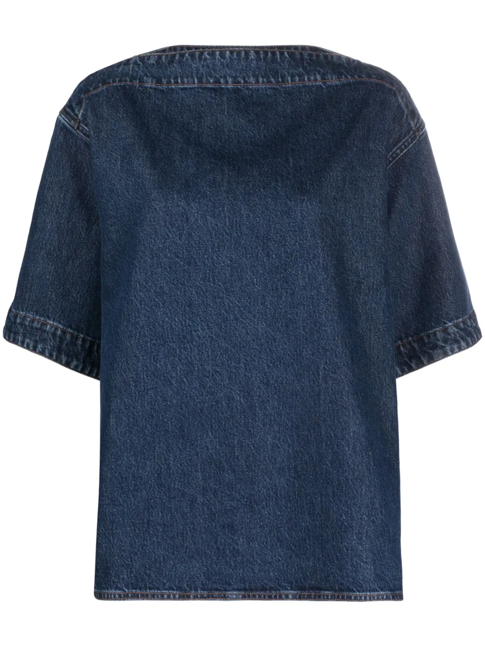 

Джинсовый топ с короткими рукавами Toteme, синий