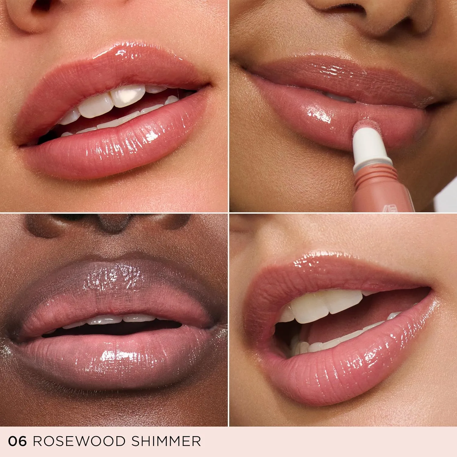 Блеск для губ Clarins Lip Perfector | Увлажняющий и придающий объем губам пептидный блеск | Мгновенный блеск с полупрозрачным мерцающим финишем | Нелипкая текстура с ароматом ванили | 0,35 унции, 06 Rosewood Shimmer - Rosy Nude — фото 2