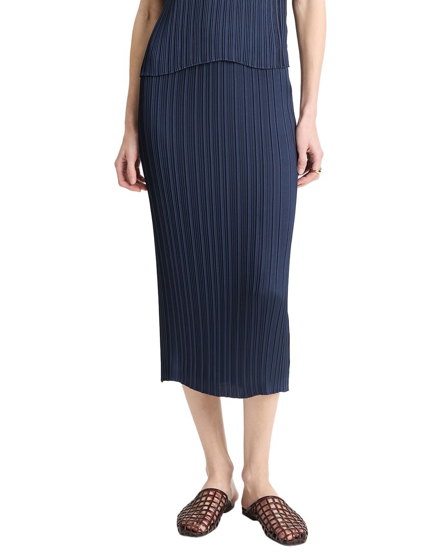 

Винс плиссированная прямая юбка на резинке Vince, синий