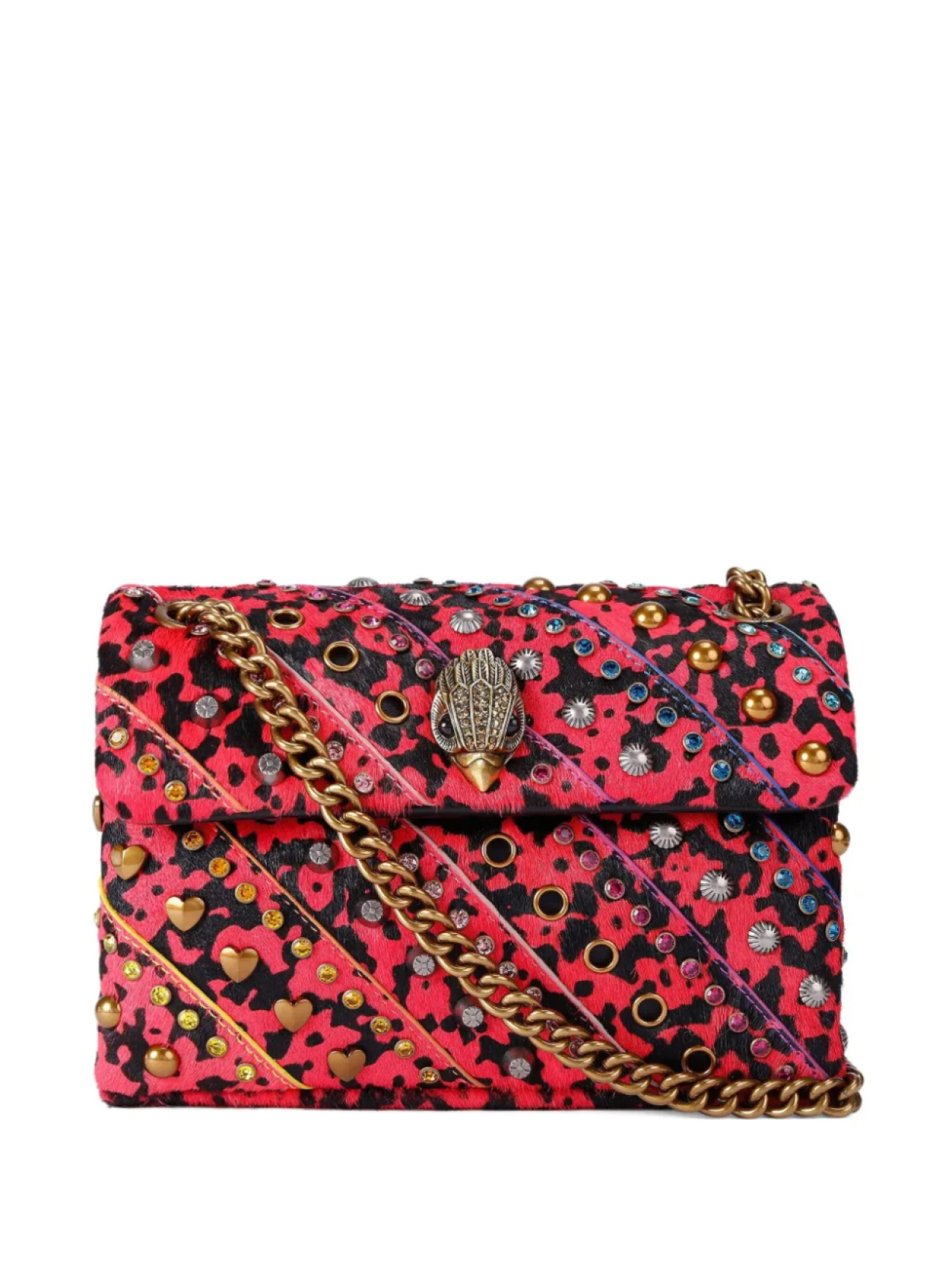 

Сумка через плечо Kurt Geiger London Kensington mini, украшенная кристаллами, розовый