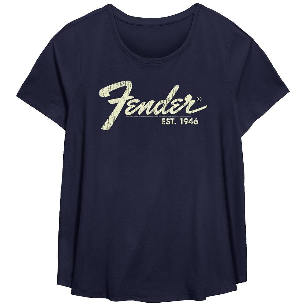 

Большие размеры Fender Classic Fender Est. Футболка 1946 года с графическим рисунком Licensed Character, темно-синий