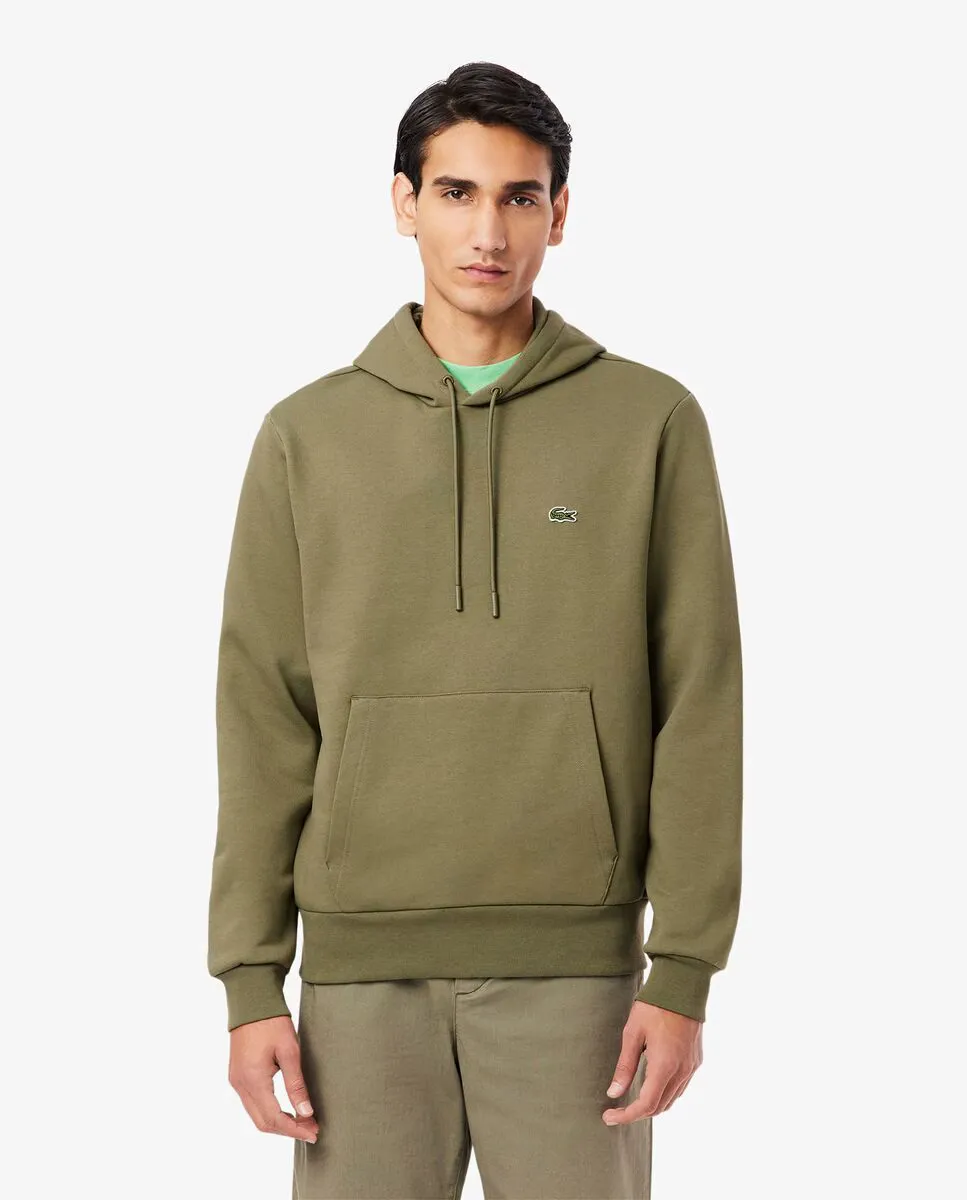 

Мужская толстовка с капюшоном из флиса Lacoste, темно-зеленый