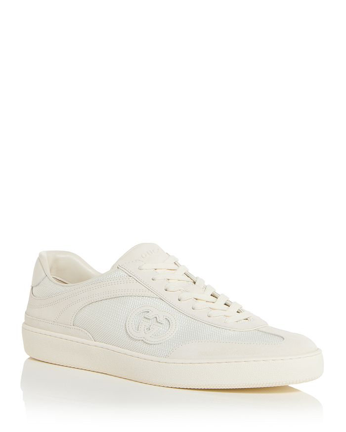 

Мужские низкие кроссовки Sweet Suede Gucci, слоновая кость/кремовый