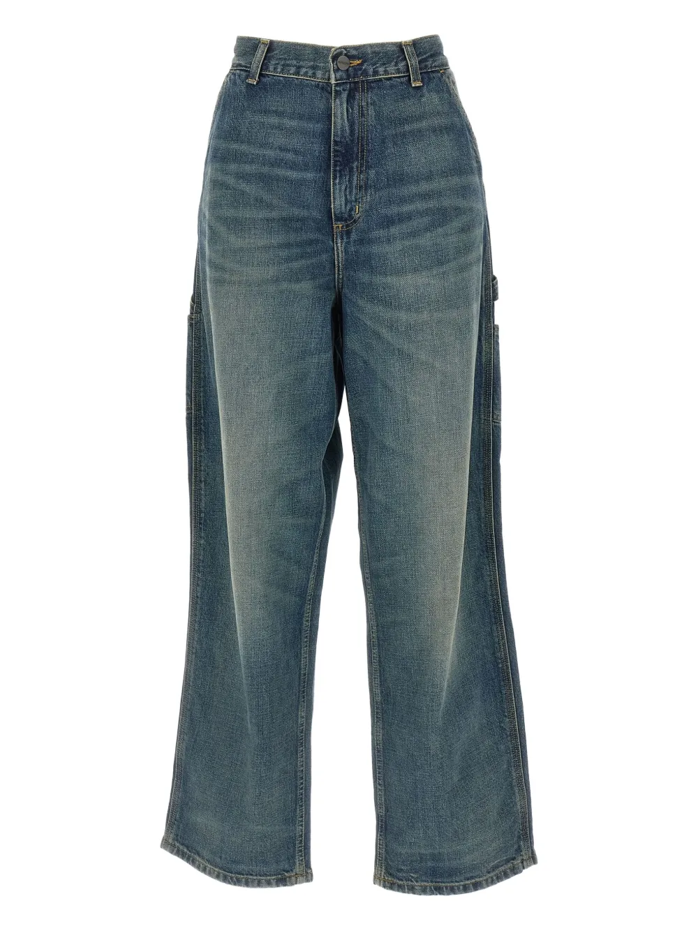 

Джинсы с завышенной талией и широкой штаниной Carhartt Wip, синий