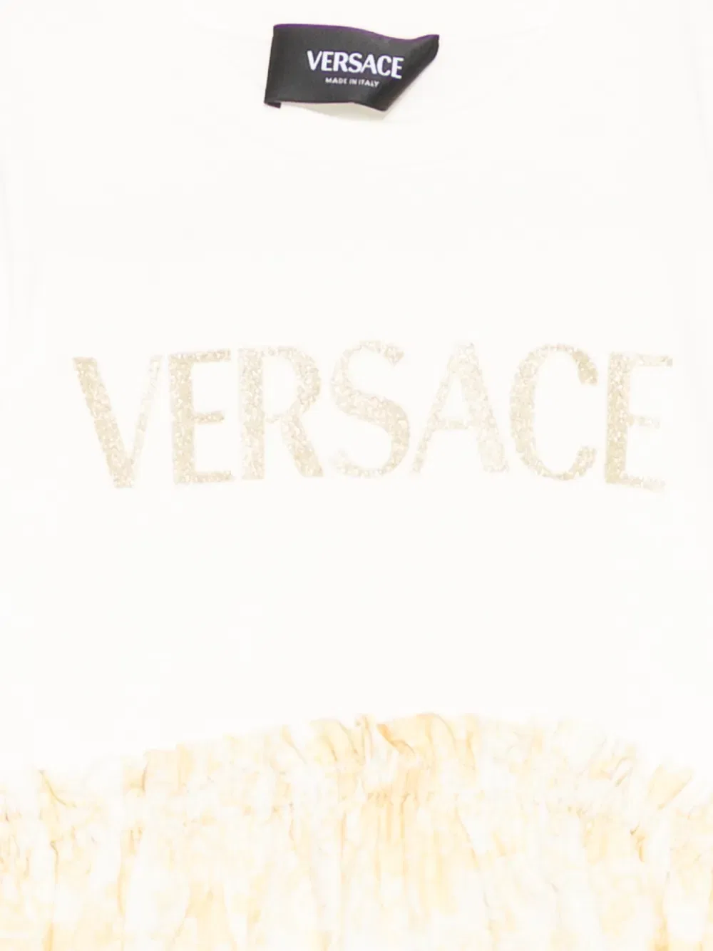 Платье-футболка с принтом Versace Kids, белый — фото 3