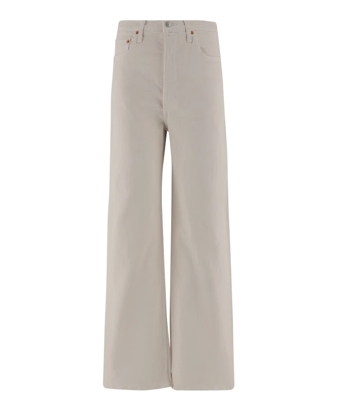 

Широкие брюки из эластичного хлопка Re/Done, коричневый