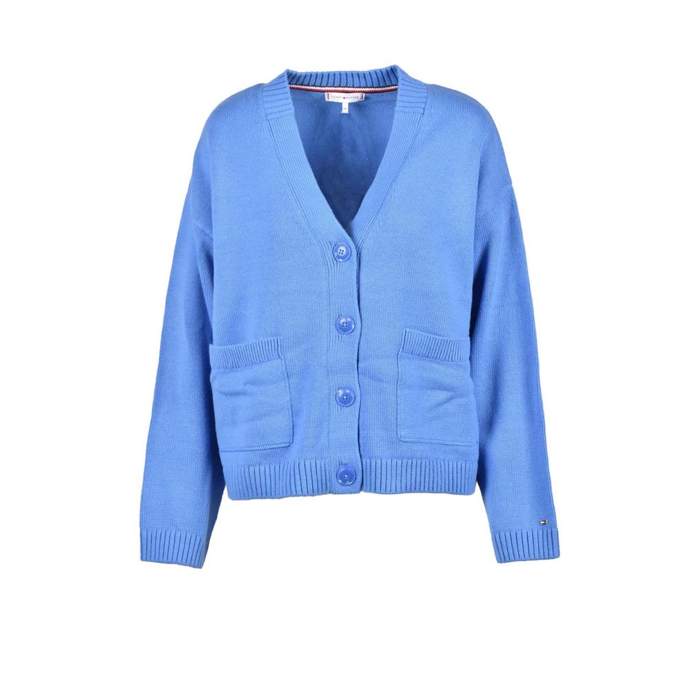 

Синий хлопковый кардиган Tommy Hilfiger, Blue