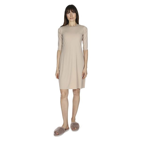 

Платье-комбинация с рукавом 3/4" Bonded 38" Memoi, Beige