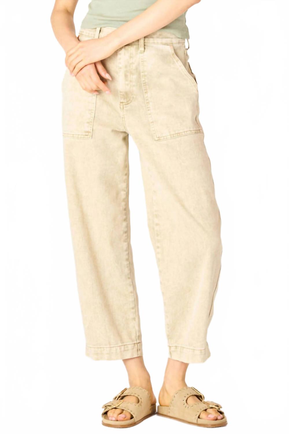 

Dex Джинсы с высокой посадкой, прямые, до щиколотки, цвет «оленьий»