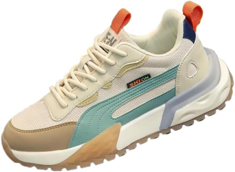 

Мужские модные спортивные кроссовки FmShi на толстой подошве- дышащие и удобные, противоскользящие и прочные, с амортизирующей стелькой. Подходят для бега, тренировок и активного отдыха на открытом воздухе, бежевый