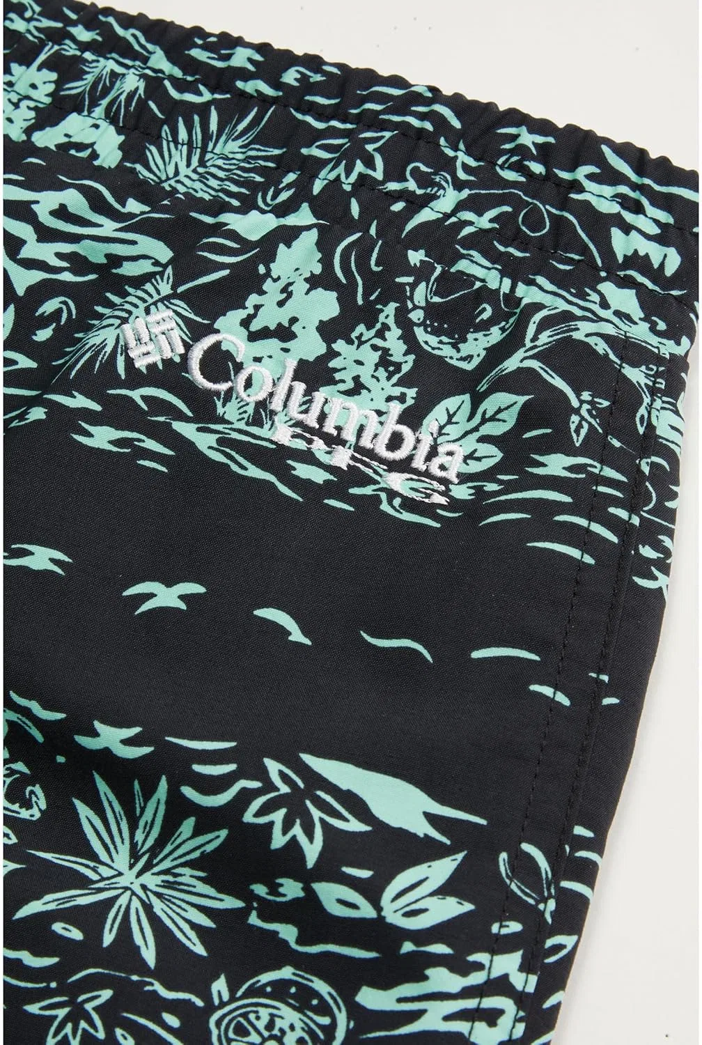 Короткая шорта Columbia Boy's Super Backcast Short, Black Kahawai Stripe — фото 2