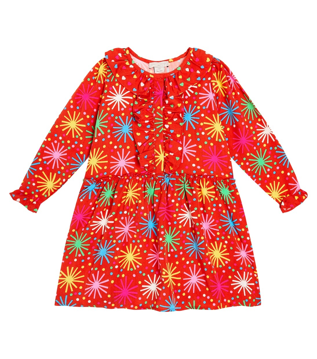 

Платье из джерси с принтом Stella Mccartney Kids, мультиколор