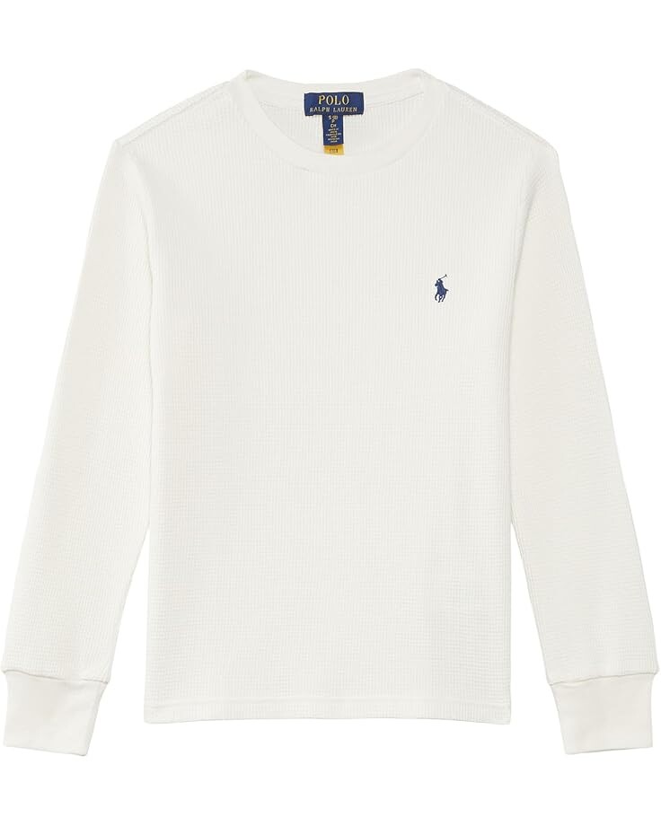 

Лонгслив Polo Ralph Lauren Kids Waffle-Knit Cotton Long Sleeve Tee, цвет Nevis