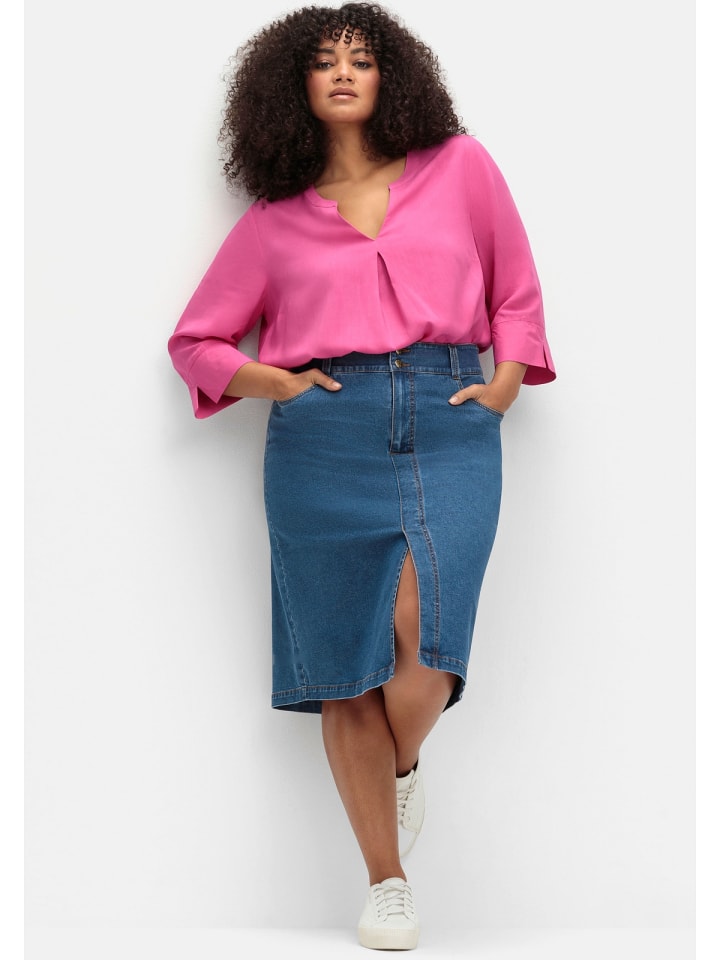 

Юбка до колена sheego, цвет blue denim