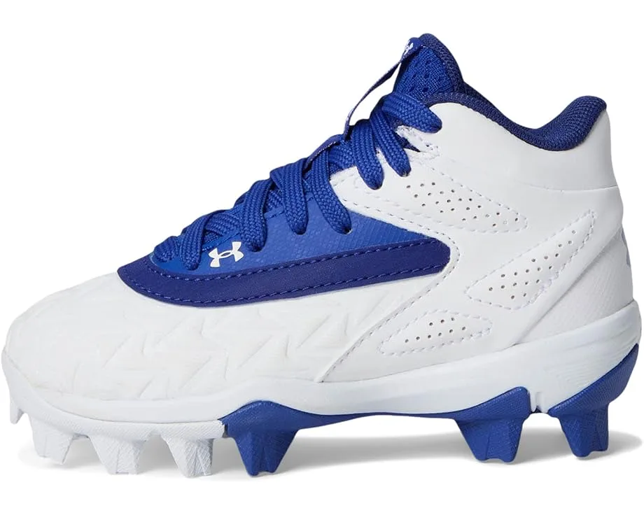 Кроссовки Under Armour Kids Leadoff Mid RM Jr. 3.0 (Toddler/Little Kid/Big Kid), Royal/White/Royal — фото 4