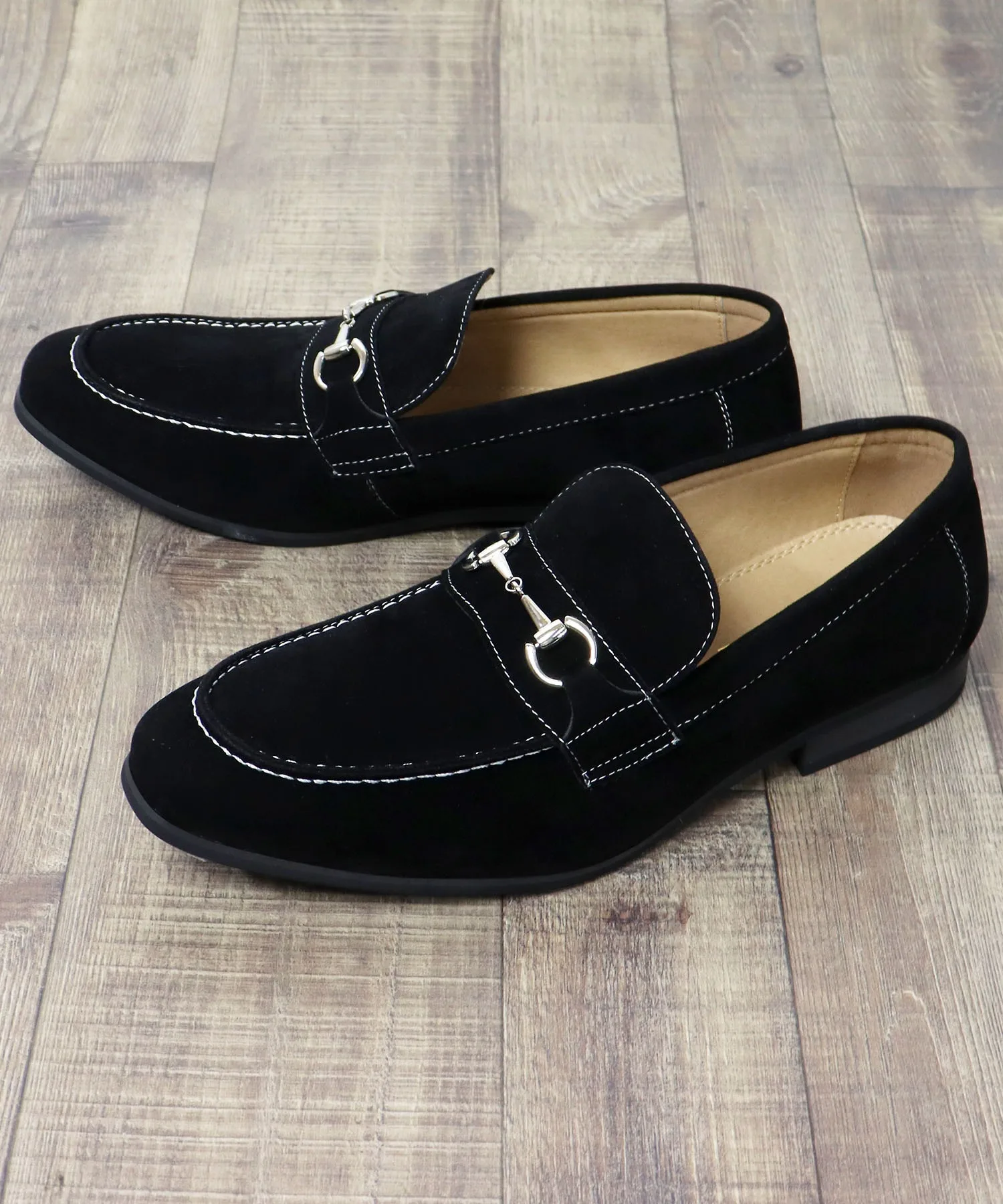 Мужские лоферы из замши AAA Bit Loafer (2314) тёмно-коричневые — фото 4