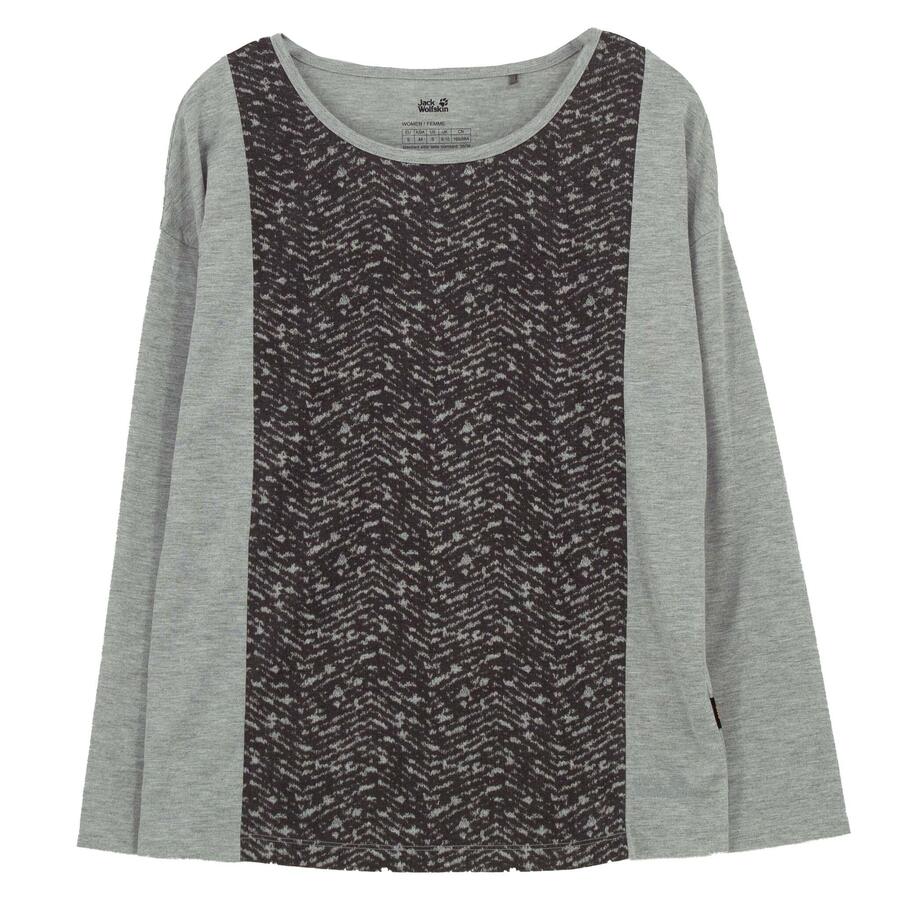 

JACK WOLFSKIN Рубашка Moro Panel с длинным рукавом серого цвета