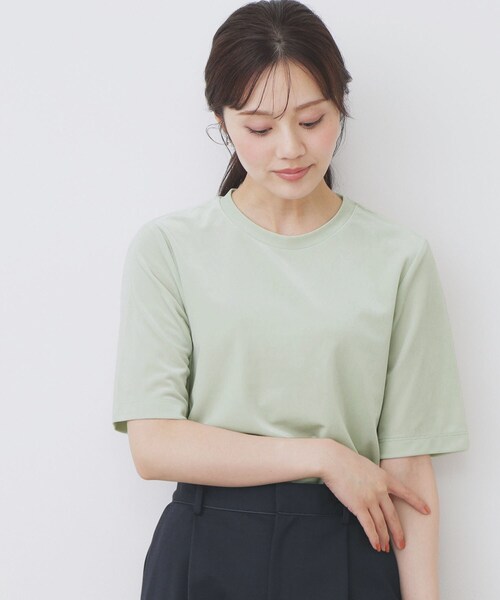 

Index Бархатная футболка свободного кроя andGIRL, светло-зеленая