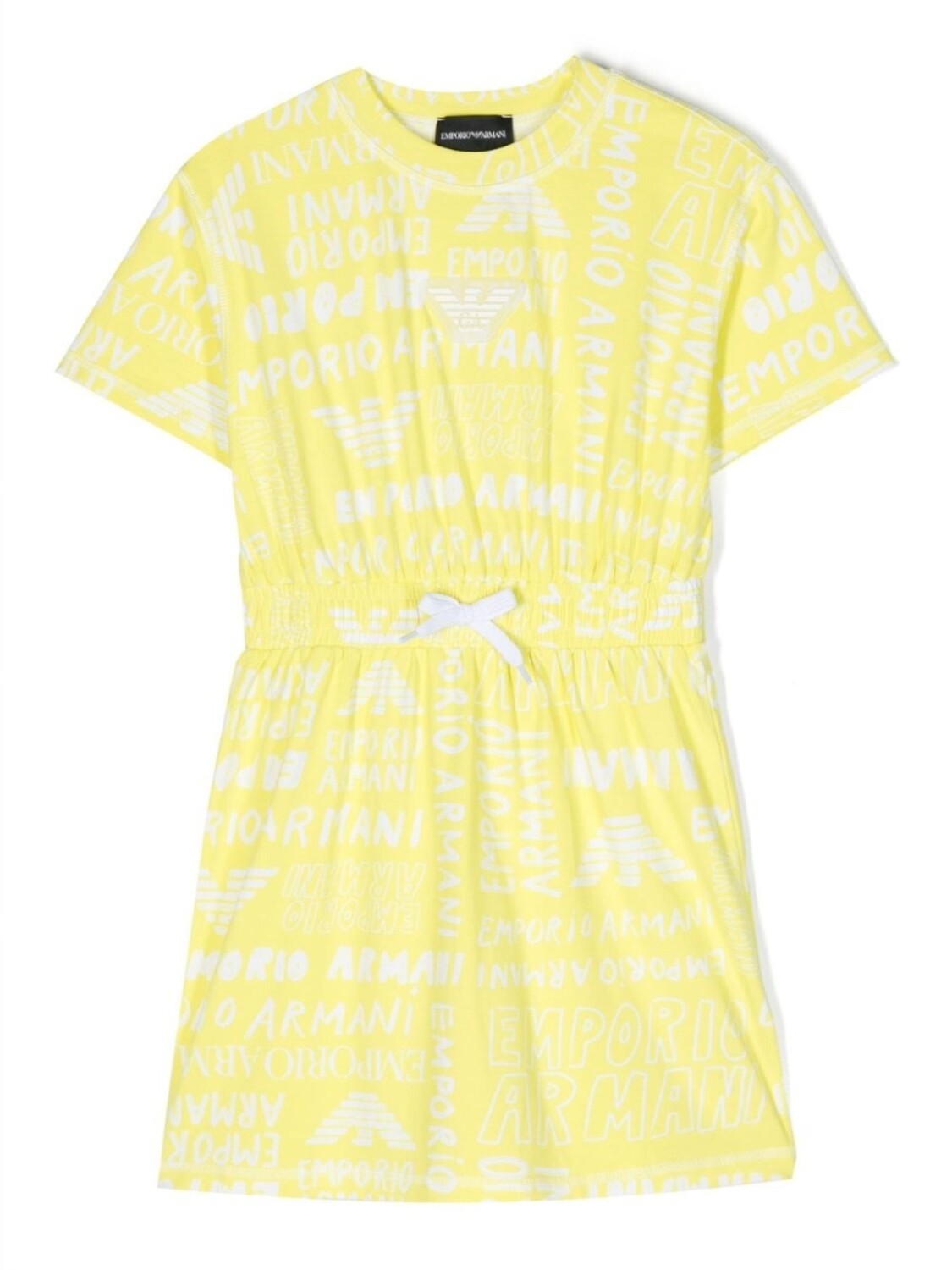 

Платье с кулиской и логотипом Emporio Armani Kids, желтый