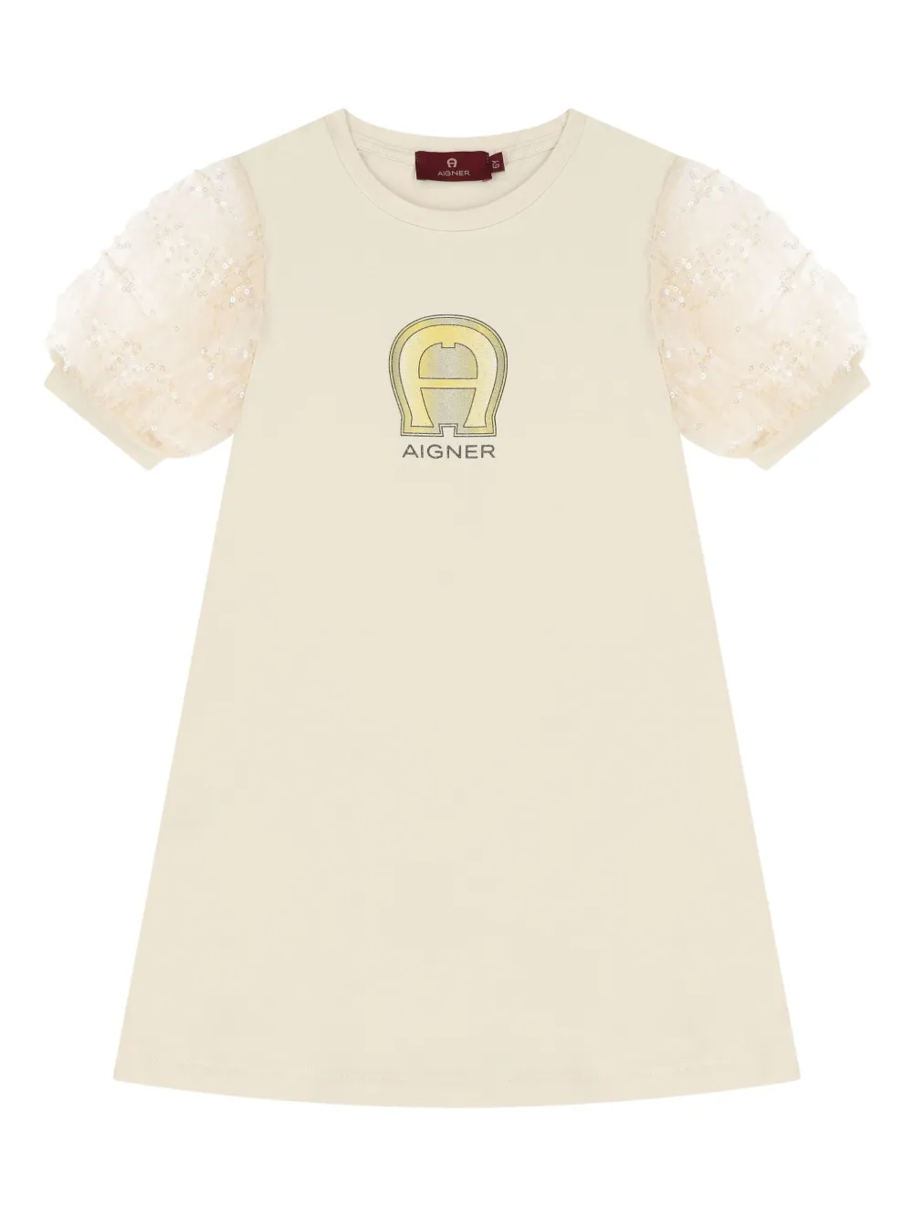 

Платье с логотипом Aigner Kids, нейтральный