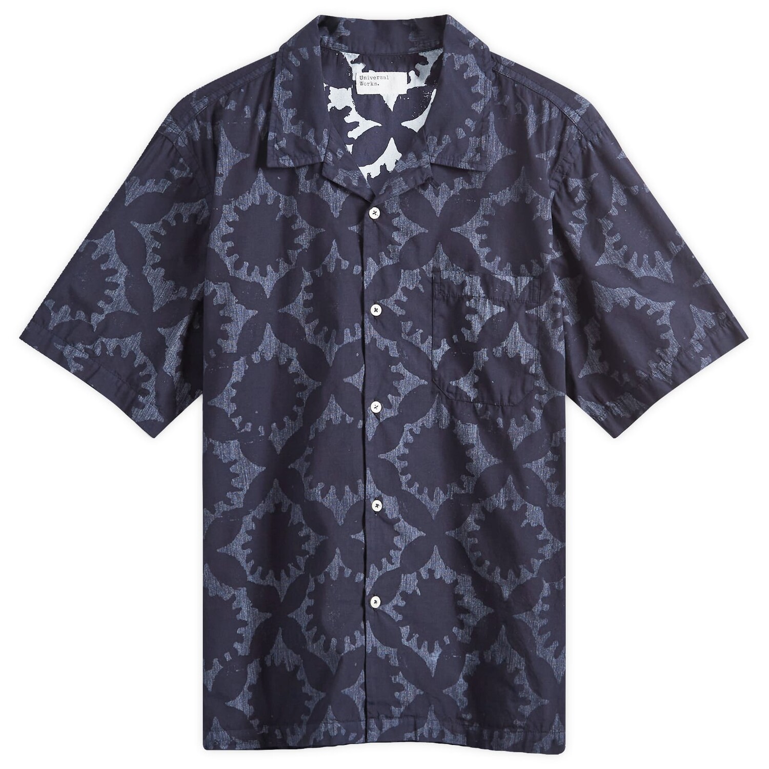 

Рубашка с коротким рукавом Universal Works Sun Print Road Shirt, темно-синий