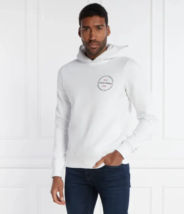 Толстовка с капюшоном ROUNDEL regular fit Tommy Hilfiger, белый — фото 3