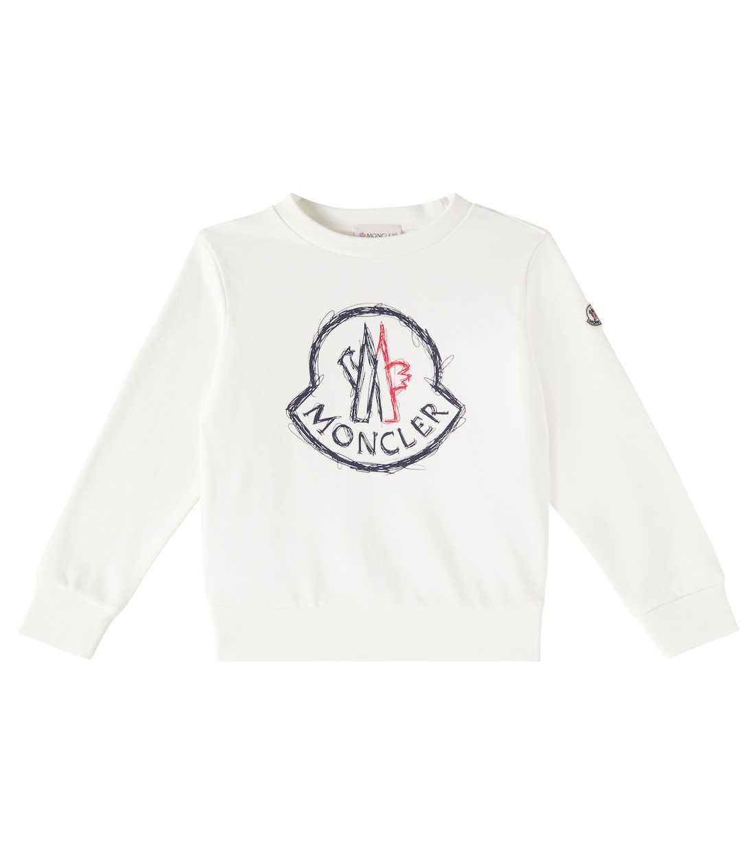 

Хлопковый свитшот с логотипом Moncler Enfant, белый
