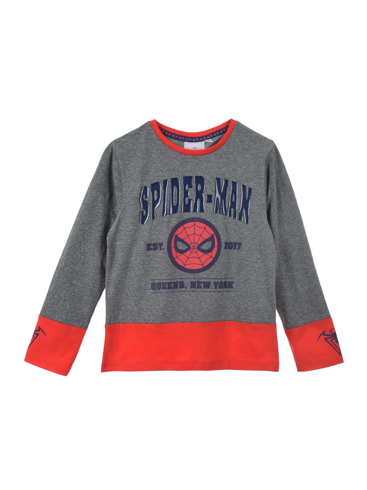 

Рубашка с длинным рукавом Spiderman, серый