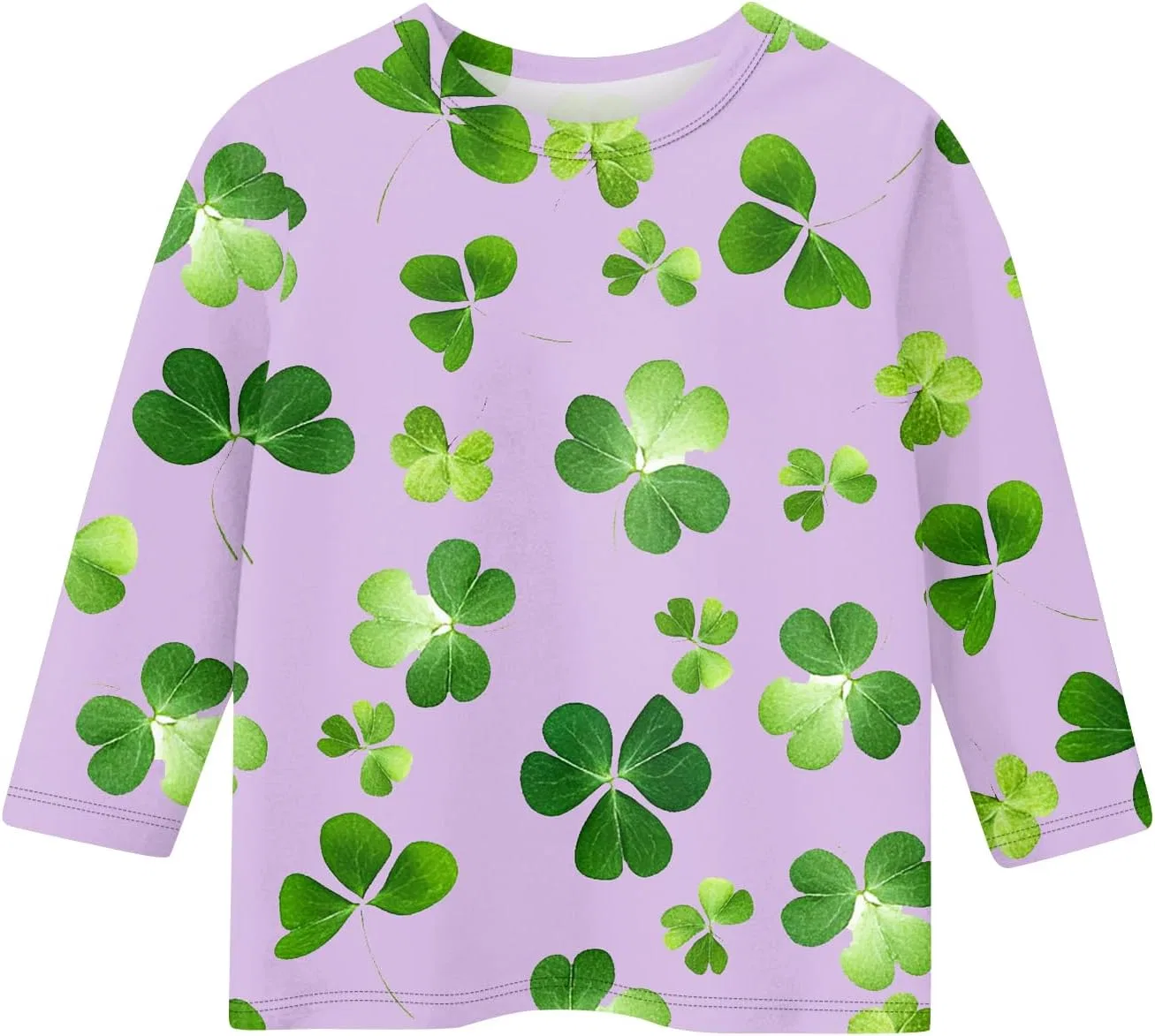 Детская футболка с принтом St. Patrick's Day, оверсайз, 3/4 рукав, Generic, 2-purple — фото 2