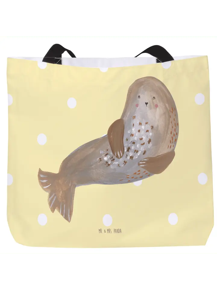 

Шоппер Mr. & Mrs. Panda, желтый пастельный