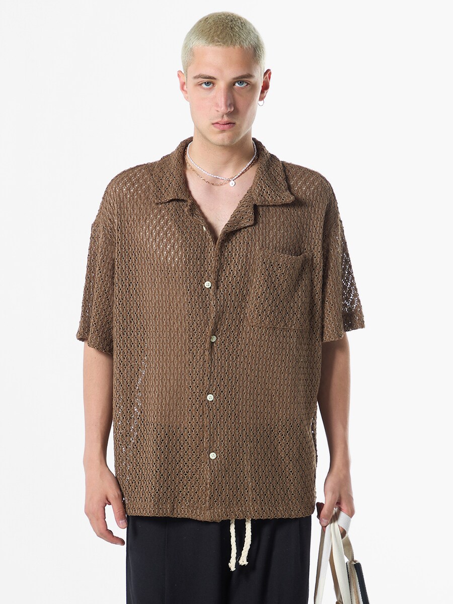 

Рубашка на пуговицах Comfort fit VAMOS CLO, коричневый