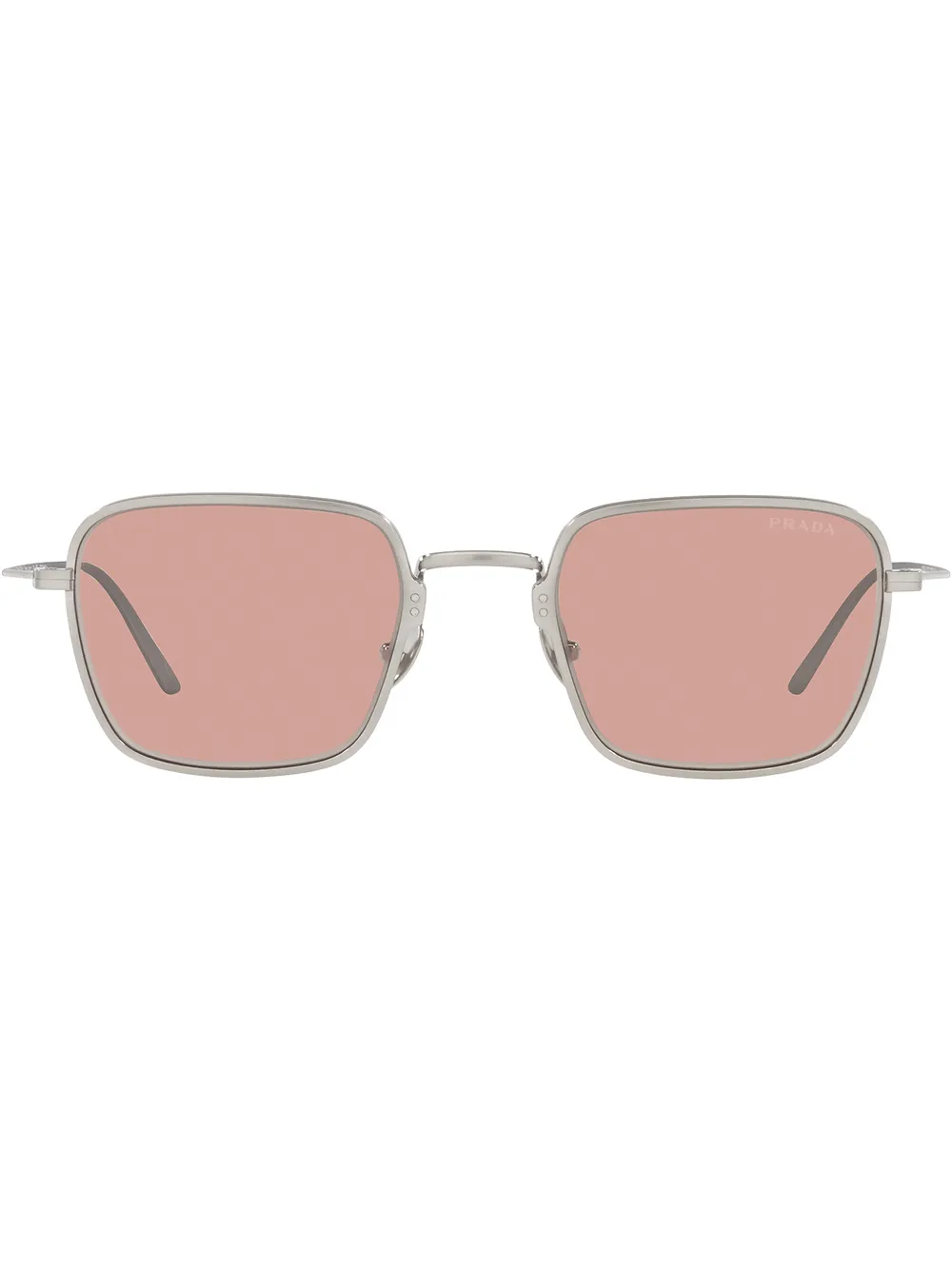

Солнцезащитные очки в квадратной оправе Prada Eyewear, серебяный