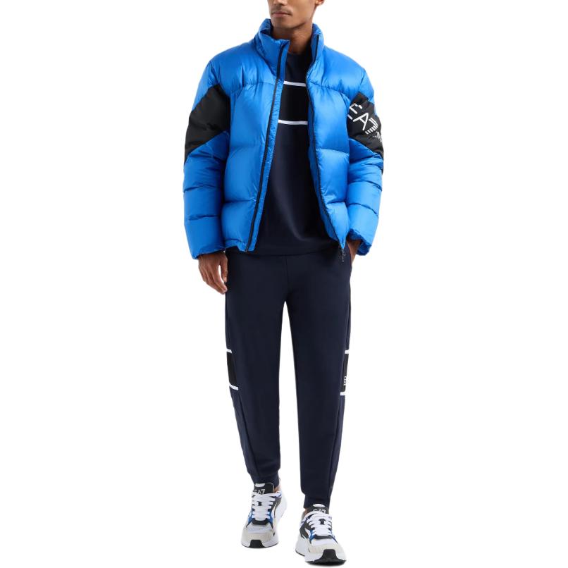 Штаны повседневные мужские тёмно-синие EA7 SS24 EMPORIO ARMANI — фото 3