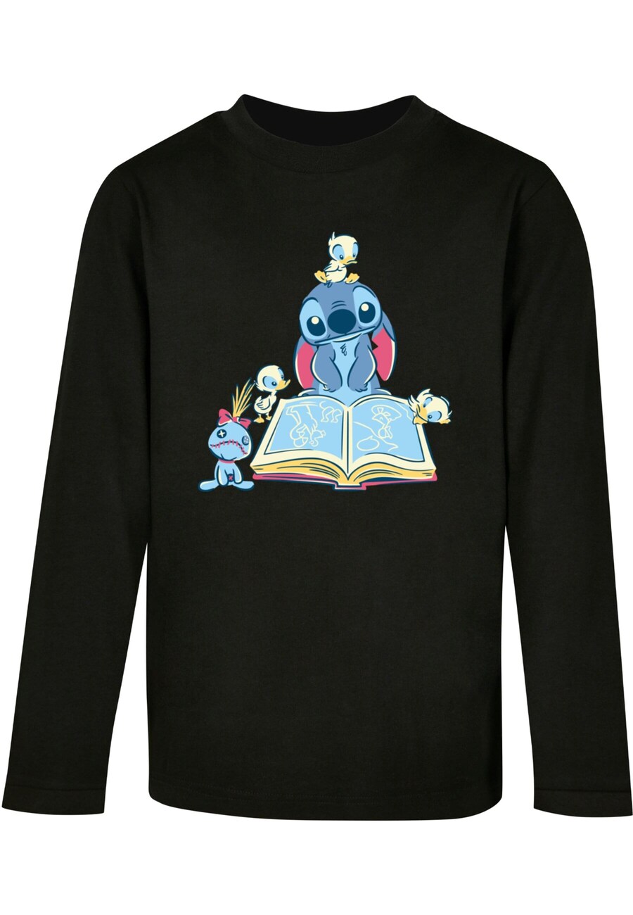 

Лонгслив ABSOLUTE CULT Shirt Lilo And Stitch - Reading A Book, черный