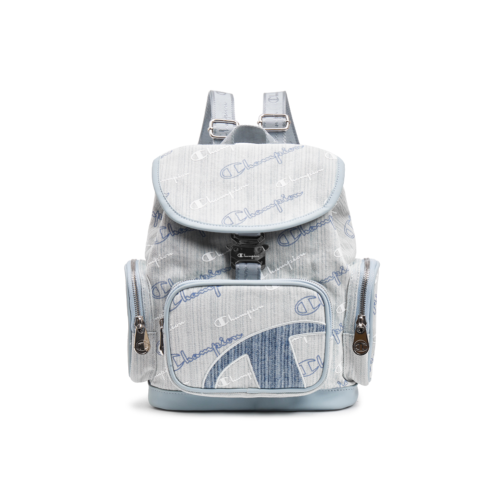 

Champion Синтетическая кожаная сумка рюкзак женская светло синий деним тёмно синий деним, Light Blue Denim