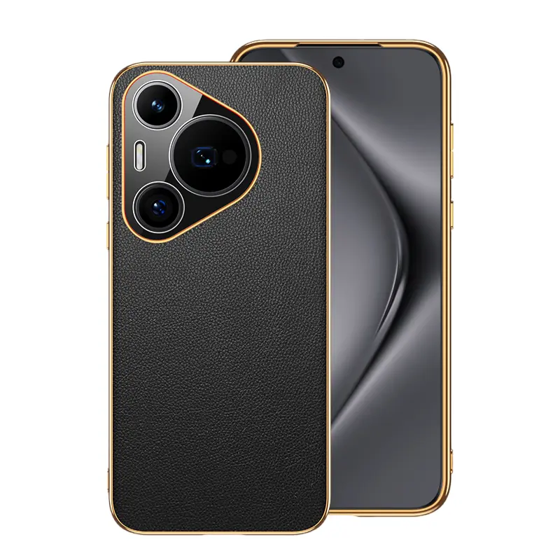 

Чехол для телефона Kona Chun, Elegant black anodized pebbled leather back shell