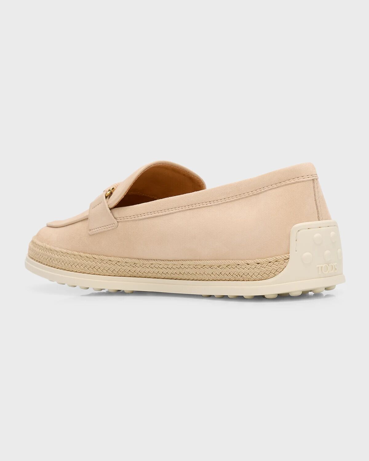 Замшевые эспадрильи Gomma с Т-образными кольцами для водителей Tod's, цвет Naturale — фото 4