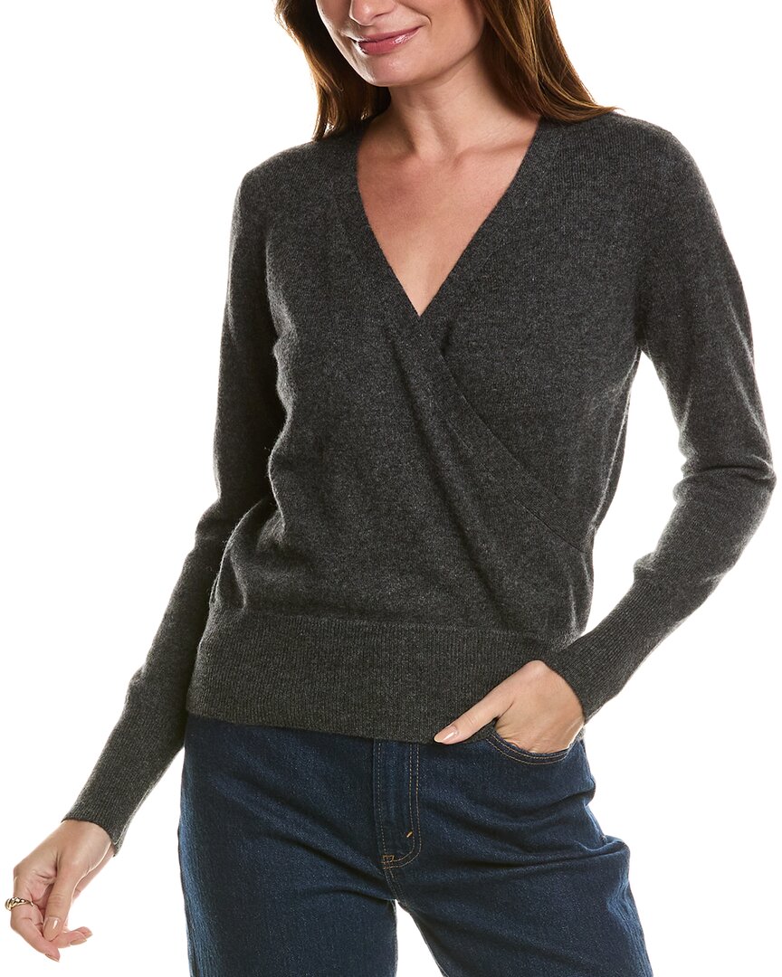 

Кашемировый свитер Forte Cashmere Rib Surplice, серый