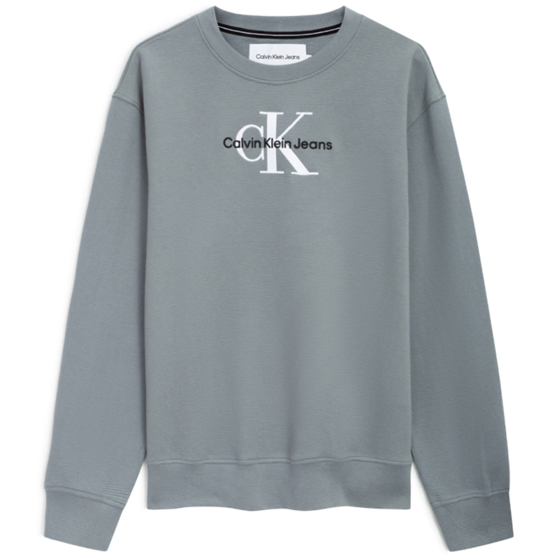 CALVIN KLEIN Свитер мужской темно-серый, матово-серый — фото 2