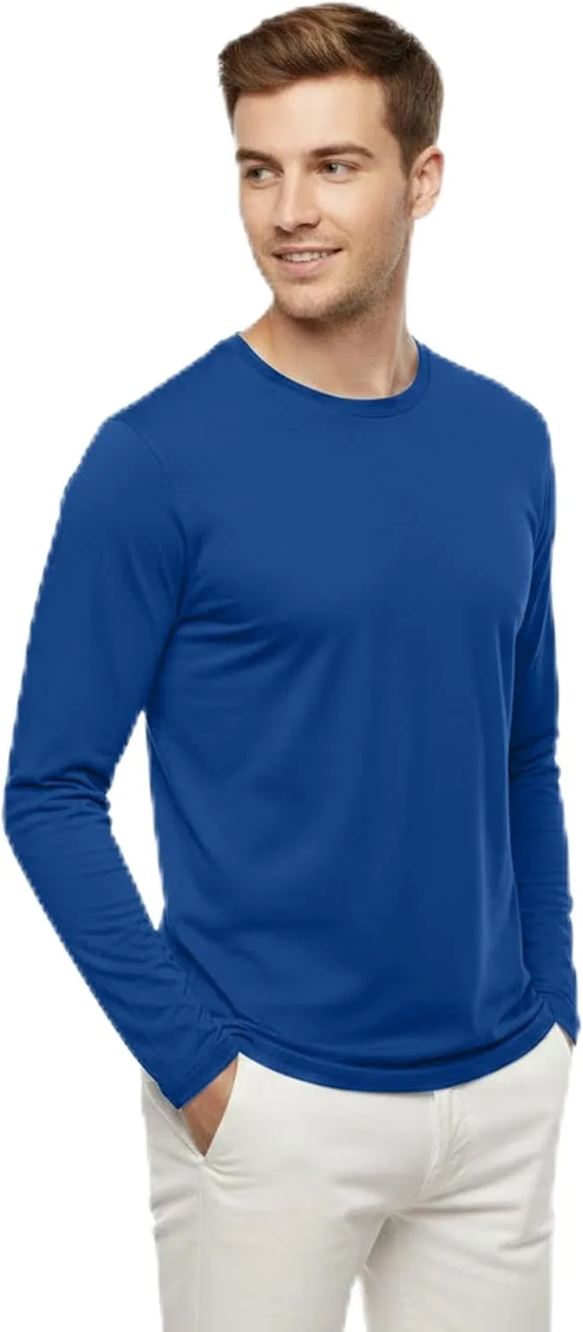 

Мужская футболка с длинным рукавом, 100% органический хлопок, легкая дышащая для тренировок и походов GRO FITT