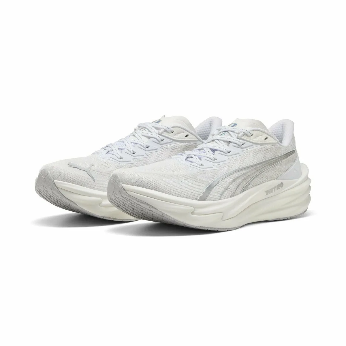 Мужские беговые кроссовки Deviate Nitro 4 PUMA, PUMA White-Feat — фото 2
