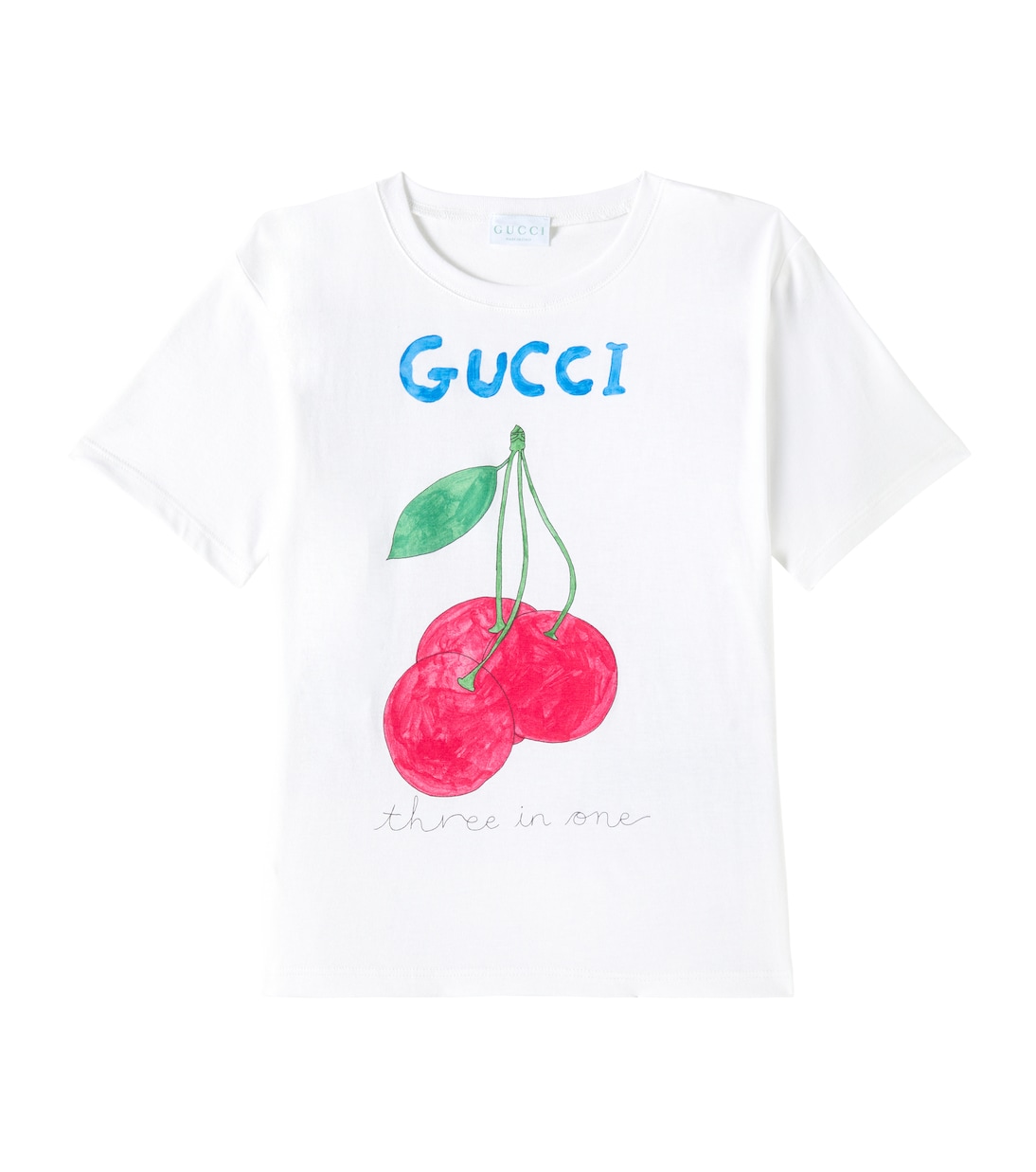 

Футболка из хлопка с принтом Gucci Kids, Dusty White/Mc